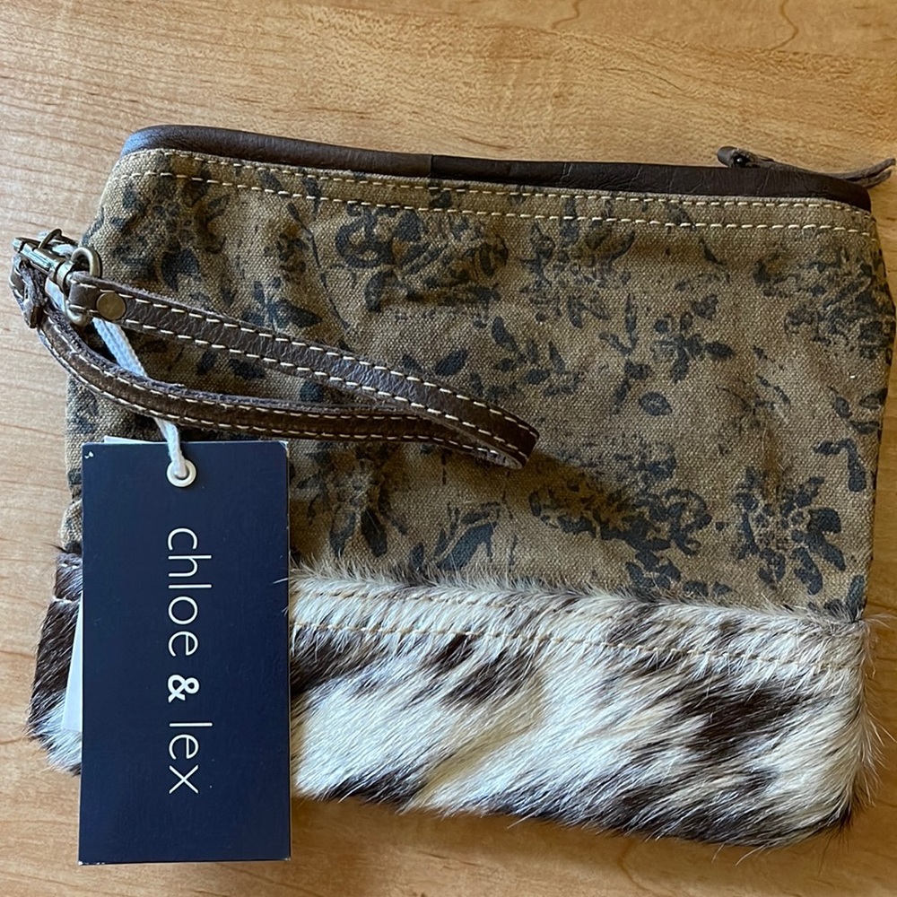 Chloe and Lex Haircalf Wristlet. New with Tags!!